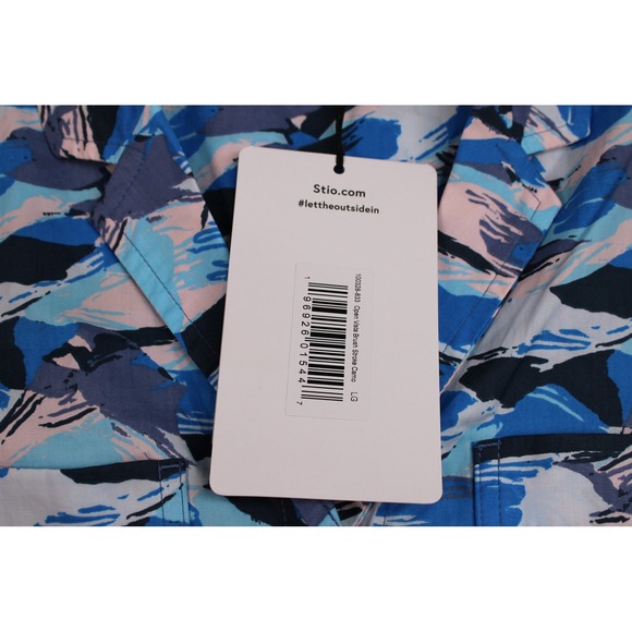 Stio Marion Brush Stroke Camp Shirt Button Up Womens Size Large NWT - Picture 3 of 7